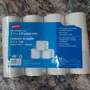 Paper rolls for calculator or cash register. NWT